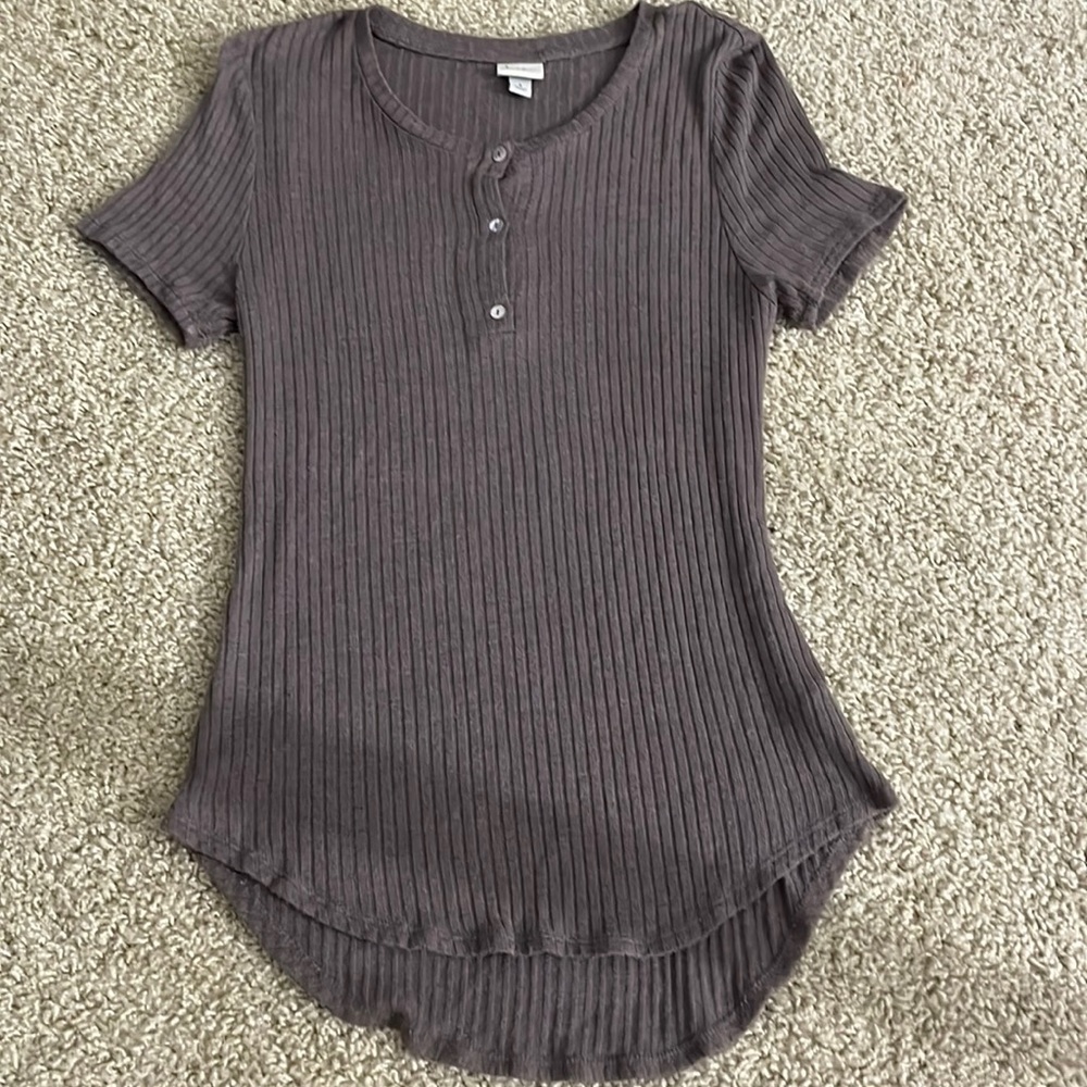 Button Accent Tee